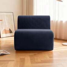 Compressed Lazy Sofa In A Box, Boneless Couch Comfy Single Corduroy Sofa Chairs For Living Room, Bedroom ,Office, Apartment, No Assembly Required - Màu xanh lam - Xem 6