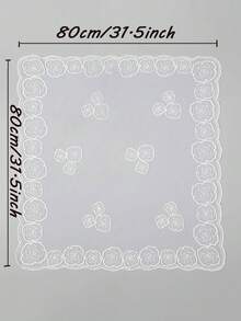 1 chiếc khăn bandana thêu hoa nhẹ chất lượng cao dành cho nữ dài 80cm, phụ kiện cưới, khăn trùm đầu cho nữ, thích hợp cho đám cưới, tiệc tùng, tụ họp, mọi mùa - trắng - Xem 6