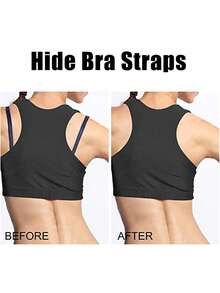 4 Pieces Of Dragonfly Style Bra With Clip, Anti Slip Cross Back Hook Invisible Bust Support Bra Accessories - màu đen - Xem 7