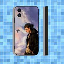 Funda de teléfono de Eren Yeager compatible con 17, 16, 15, 14, 13, 12, 11, Pro, Max, Plus, Air, X, XS, XR, SE, 8, 7, Mini, funda negra suave compatible con 17 Pro Case, 17 Pro Max Case, 17 Case, 16 Pro Case - z6 - Ver 6