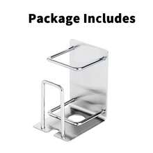 Stainless Steel Adhesive Wall Mounted Toothbrush Holder, 3 In 1 Organizer For Toothbrush, Toothpaste, And Cup (Silver (1 Pack)){Inchcolor_nameinch:InchSilver(1Pack)Inch} - Silver(1Pack) - View 8