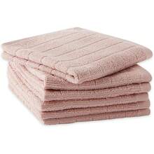 Juego básico de paños de cocina de toalla de rizo con cuadros, 12x12, rojo, 6 piezas, 2025 - Malva pálido - Ver 2