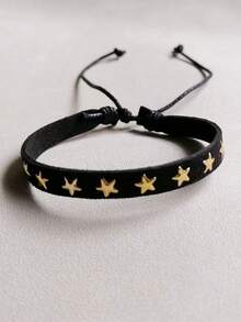 男士星星細節手環PU皮革彩色 - 彩色 - 查看 5