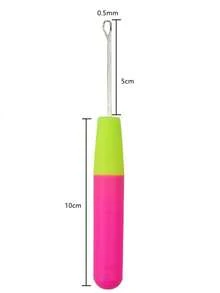 Crochet Hook Plastic Crochet Hook Needle For Hair Weaving Hook Needles 1/3/5Pcs Dreadlock Knitt Hair Weaving Crochet Needle Hook - Hot Pink - View 10