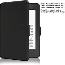 适用于 Kindle Paperwhite 和 Kindle Paperwhite Signature Edition 的超薄织物保护套，轻质 PU 皮革智能保护套，具有自动睡眠/唤醒功能，适用于 Paperwhite 电子阅读器