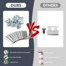 9/18/30-Piece LUBO AWD Mower Blade Replacement Kit - Compatible With 5000/3000/1000 Models | Premium Stainless Steel Double-Hole Blades + 24 Screws (Note: Actual Screws May Vary From Images) - Multicolor - View 6