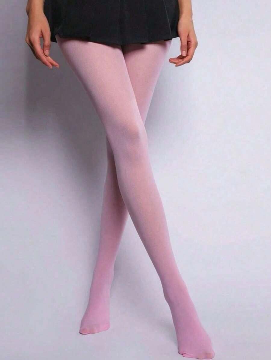 Velvet Thin Pantyhose, Soft Transparent High Elasticity Tight Pants, Women's Shaping Stockings, Four Seasons Style, Suitable For Autumn And Winter Outfits, Essential For Travel And Leisure, High Elasticity, Slimming And Concealing, Sun Protection Slimming, Smooth Surface, Silky Soft Touch, JK College Style, Romantic Design, Suitable For Proms, Banquets And Parties, Role Play Parties, Not Easy To Damage - 粉色 - 查看 1