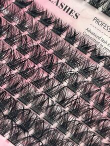 Hinarin 168 pezzi Ciglia individuali Riccio D Soffici e Morbide Faux Mink Ciglia Finte Extra Spesse Effetto Naturale Fluffy Per Uso Quotidiano Estensioni Makeup Fai-da-te A Casa Grappoli Di Ciglia