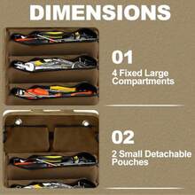 Tool Organizer/TrayOrganizador Herramientas Portátil con 2 Bolsas Extraíbles Organizador Bolsas Herramientas Enrollables Alta Resistencia Bolsa Herramientas Pequeña para Mecánicos Electricistas y AficionadosTool Organizer/Tray - Caqui - Ver 7