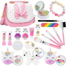 Juguetes de Maquillaje para Niñas, 21 Piezas Set de Maquillaje y Belleza Lavable, Princesa Juego de Simulación, Regalo de Cumpleaños, Juguetes para Niñas de 3 4 5 6 7 8 9 10 Años - 1 - Ver 1