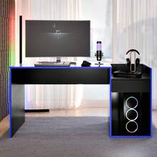 Eros Gaming Desk With Drawer – Computer Table - 藍色 - 查看 3