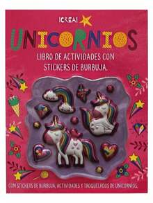 Unicornios. Libro de actividades con stickers de burbuja - Libro único - Ver 2