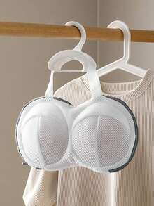 2pcs/1pc Bra Washing Bag, Washable Bra Bag, Anti-Deformation Bra Cleaning Bag, Travel Underwear & Home Storage Bag (Gray, Blue), Compact & Portable, Suitable For Various Scenarios Such As Home Travel, Back To School Travel, Gifts For Friends And Family, Washable, Hand Washable, Also Can Be Used As A Storage Bag For School Supplies, Suitable For All Shapes Of Bras. - Multicolor - View 4