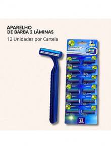 Kit 24 - Disposable 2-Blade Razor - Bleu et Blanc - Voir 3