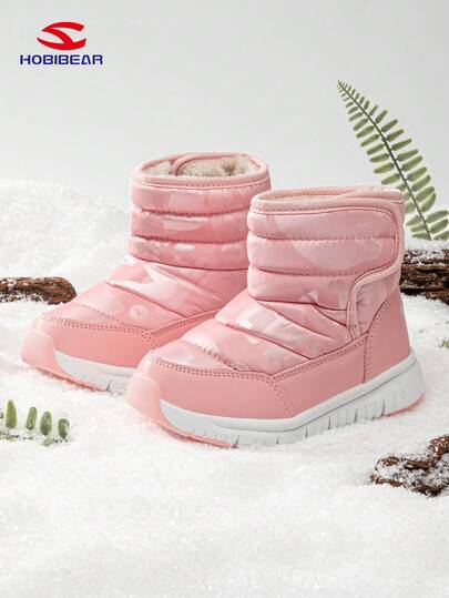 HOBIBEAR 1 Par de Botas de Neve para Crianças, Sapatos Térmicos Impermeáveis e Antiderrapantes para Meninos e Meninas, Sapatos Esportivos e de Caminhada para Uso Externo, Adequados para o Inverno