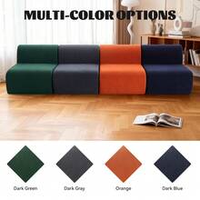 Compressed Lazy Sofa In A Box, Boneless Couch Comfy Single Corduroy Sofa Chairs For Living Room, Bedroom ,Office, Apartment, No Assembly Required - 橘色 - 查看 8