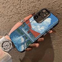 Funda de Teléfono de Paisaje de Arquitectura de Cielo Azul y Nubes Blancas, Varios Modelos Adecuados para Samsung Galaxy A14/A15/A23/A24/A31/A32/A33/A35/A51/A52/A53/A54/A55/A71/A73/S20/S20+/S20 Ultra/S21/S21+/S21 Ultra/S22/S22+/S23/S23+/S23 Ultra/S24 Plus/S24 Ultra/S25/S25 Plus/S25 Ultra/F42/M34 - Funda de Teléfono de Regalo Simple y de Moda, Smartphone, Esencial Diario, Estética Minimalista, Tratamiento de Superficie de Alta Calidad, Diseño de Impresión UV, Funda Protectora, Entusiasta de la Tecnología - Colores mixtos - Ver 5