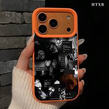 Butterfly English word for Man woman patterned Simulated leather anti slip and anti fall TPU phone case, Designed to Fit for  models 17, 16, 15, 14, 13, 12, 11, X, XS, And others. Christmas and Thanksgiving gifts for friends and family., - オレンジ - チェックする 2