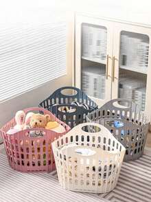 1 Piece Modern Foldable Laundry Basket - Portable, Wall-Mounted, Removable, Multifunctional And Space-Saving Clothes Organizer, Two Sizes Available, Durable PP Square Laundry Basket, Storage For Home And Bathroom, Foldable Laundry Basket. Back To School - Multicolor - View 6