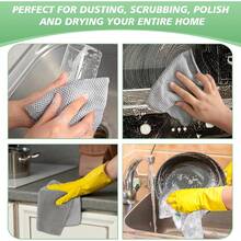 Microfiber Dish Cloth For Washing Dishes, 2025  Kitchen Cleaning Cloths, 5 Color Assorted 12Inchx12Inch 10 Pack - 灰色 - 查看 3