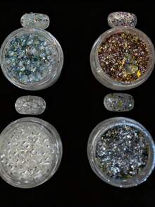 Nail Glitter Glitter, Christmas Style Mixed Colors, Sparkling Nail Decorations