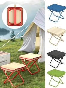 1pc/2PCS Stool,Collapsible Stool,Portable Stool, Camping Stool, Foldable Stool With Storage Bag,Portable Chair, Adult Lightweight Camping Footstool With A Load Capacity Of 330 Pounds, Suitable For Traveling, Fishing And Picnics - Multicolor - View 2