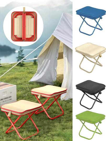 1pc/2PCS Stool,Collapsible Stool,Portable Stool, Camping Stool, Foldable Stool With Storage Bag,Portable Chair, Adult Lightweight Camping Footstool With A Load Capacity Of 330 Pounds, Suitable For Traveling, Fishing And Picnics