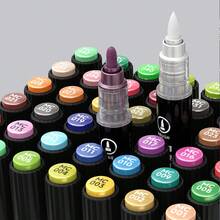 languo Bộ bút dạ acrylic hai đầu 12/24/48 màu, dụng cụ mỹ thuật chuyên nghiệp, thích hợp cho gỗ, thủy tinh, kim loại, gốm sứ, nhựa và vải. Phù hợp cho người mới bắt đầu và chuyên nghiệp, dụng cụ mỹ thuật, công cụ vẽ chuyên nghiệp. - Nhiều màu - Xem 5
