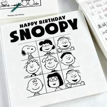 1 pieza Cuaderno de estudiante con cuadrícula gruesa estilo Snoopy, estilo Ins, estilos aleatorios, relleno de calcetín navideño, regalos navideños, Navidad, decoraciones navideñas - Multicolor - Ver 4