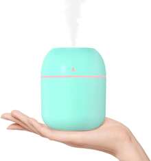 Portable Small Humidifier, USB Personal Desktop Humidifier For Car, Office Room, Bedroom, Auto Shut-Off, 2 Mist Modes, Super Quiet(220ml, Mint Green)1PCs - Mint Green 1pcs - View 1