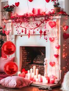 巨型4D镜面铝箔气球套装 - 金色、银色、红色金属质感派对装饰，带粘性条，适用于婚礼、圣诞节、万圣节、新年夜 - 无需氦气，主题气球，生日铬色气球，可重复使用气球花环，铝箔派对气球，万圣节铝箔气球，圣诞装饰 - 彩色 - 查看 1