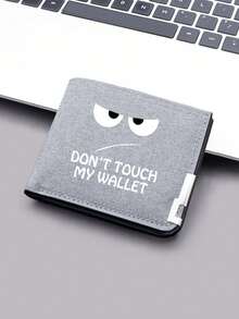 Funny "Don't Touch My Wallet" Printed Canvas Wallet - Compact Zipper Card Holder With Coin Pouch, Snap Closure Coin & Card Case, Ideal For Daily Use, Excellent Fabric Makes Perfect Holiday Gift - one-size - View 14