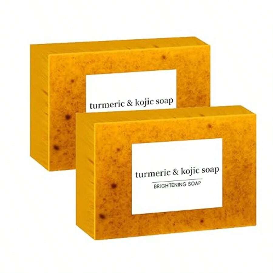 Lemon Turmeric Soap Bar,Turmeric Soap Bar For Face & Body,Deep Cleansing Moisturizing,Turm-Eric Handmade Soap For All Skin Types - 黃色 - 查看 1