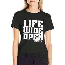 Cboystv Merch Wide Open T-Shirt - Negro - Ver 1