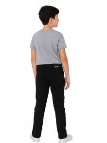 Boys' Slim Fit Jeans - 黑色 - 查看 4