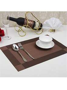 Juego de 6 manteles individuales con aislamiento antideslizante y lavable - Marrón - Ver 5