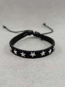 男士星星細節手環PU皮革彩色 - 彩色 - 查看 4