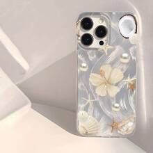 1 Funda de Teléfono Transparente IMD Suave Brillante y Lisa con Patrón de Concha de Perla Blanca a Prueba de Agua - Resistente a Huellas Dactilares y Arañazos para  16/16 Plus / 1 6 Pro/ 6 Max,  15 & 15 Plus & 15 Pro & 15G Max,  14, 1 4+1, 4 2P Plus 4 2Pro 4 2 7m a x.  13.13 Pr os 14P rosas. 12: 12 pros: 12 2:IP ho ne11:l 1: p ro m ax; ll pro, Funda para Teléfono Shoproof, Protección para Teléfono, Cubierta Shoproof, Acabado Brillante, Funda de Alta Calidad, Diseño Impreso UV, Cubierta Protectora - Colores mixtos - Ver 1
