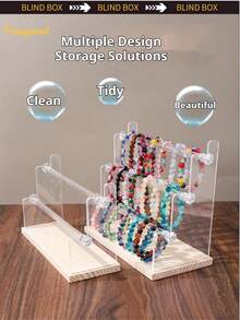 1 pieza Organizador de joyería y accesorios para el cabello multifuncional de acrílico, estante de almacenamiento para pulseras, collares y diademas para el tocador del dormitorio, regalo perfecto para la familia, amigos y compañeros de clase