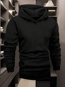 Sudadera con Capucha de Calavera y Rosa Gótica para Hombre - Beige con Estampado en la Espalda, Estilo Heavy Metal, Sudadera con Capucha Lavable a Máquina, Suéter Cálido de Invierno con Bolsillos para Uso Casual y Conciertos - Negro - Ver 2