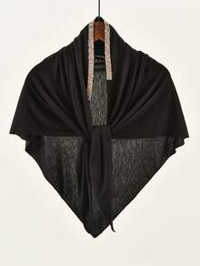 1pc Women's Solid Color Triangle Scarf, Breathable Headscarf, Versatile Musulman Headwrap, Suitable For Daily Wear For Dress - Jersey Triangular Scarf - View 45