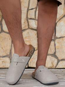 Unisex Slip-On Sandals, Adjustable Buckle Strap, PVC Shock-Absorbing Sole, All-Day Comfort, Suitable For Indoor & Outdoor Casual Wear, Comfortable Footwear, Minimalist Design, Durable