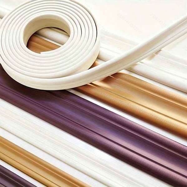 Multi-Purpose Decorative Wall Baseboard Trim - 1.18" X 208", White Textured Finish, Corner Protection, Versatile Paintable Wall Frame Border For Home Decor, Versatile Wall Framing|Modern Wall Accent|Paintable Surface