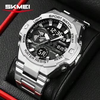  SKMEI 2404 热销男士奢华计时双时区指针/数字腕表