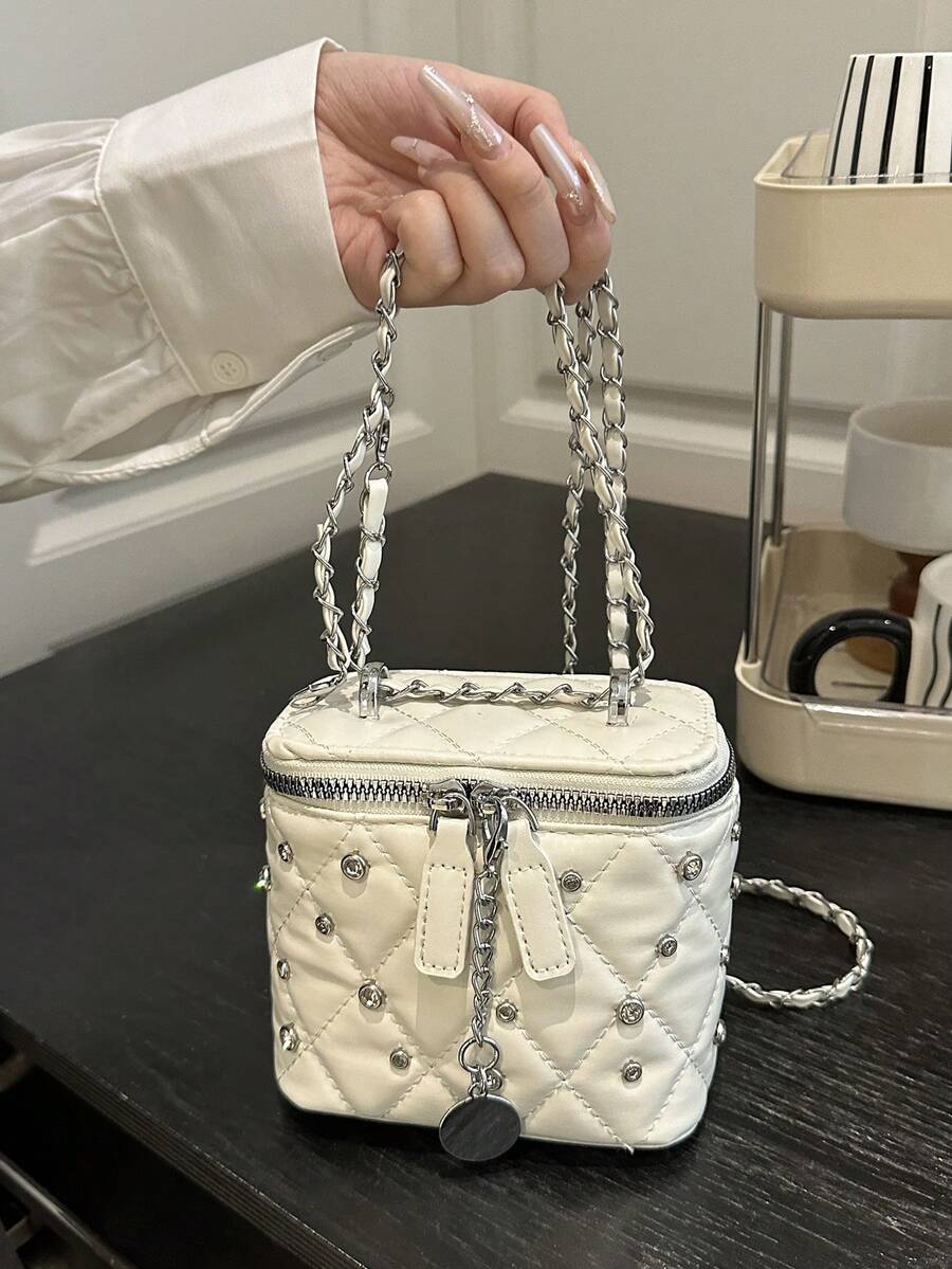 2026新款小众高品质化妆盒，迷你口红包，时尚手提/斜挎亮面盒式手拿包