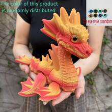 1 件 3D 打印龙雕像，具有逼真眼睛和可移动关节的家居装饰，圣诞礼物，适合任何场合，生日礼物，3D 打印小雕像 - 彩色 - 查看 20