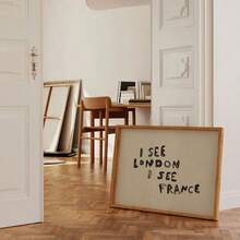 1pc, I See London I See France Poster, Funny Bathroom Print, Unframed Quirky Bathroom Wall Art, Humourous Funny Toilet Art, Y2k Apartment Decor, Funny Laundry Wall Decor, Canvas Art For Living Room, Bedroom, Dorm, Hallway, Home And Room Decoration
