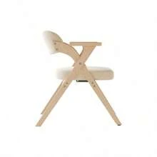 6 foldable dining room chairs made of solid wood comfortable and breathable easy to fold and store suitable for dining room living room cafe modern style veet cushions beige - Verschiedenfarbig - Übersicht 10