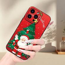 Funda de Teléfono Móvil Impresa con Santa Claus Creativo Adecuada para IPHONE 15 14 13 12 11 XS XR X 7 8 Plus Pro Max Mini - Negro - Ver 5