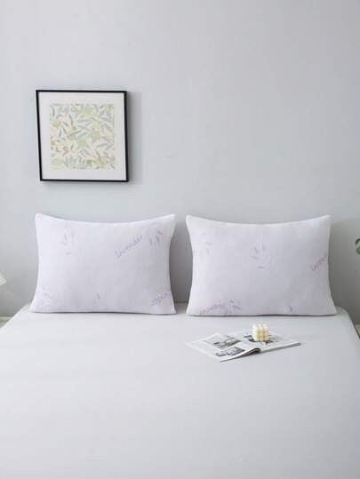 1pc Zachte Breathable LAVENDER SCENT Pillow, Shredded Memory Foam Pillows, Bed Pillows Bedroom Sleeping, Stress Fades, Sleep Blooms, Backrest Kussen view 2